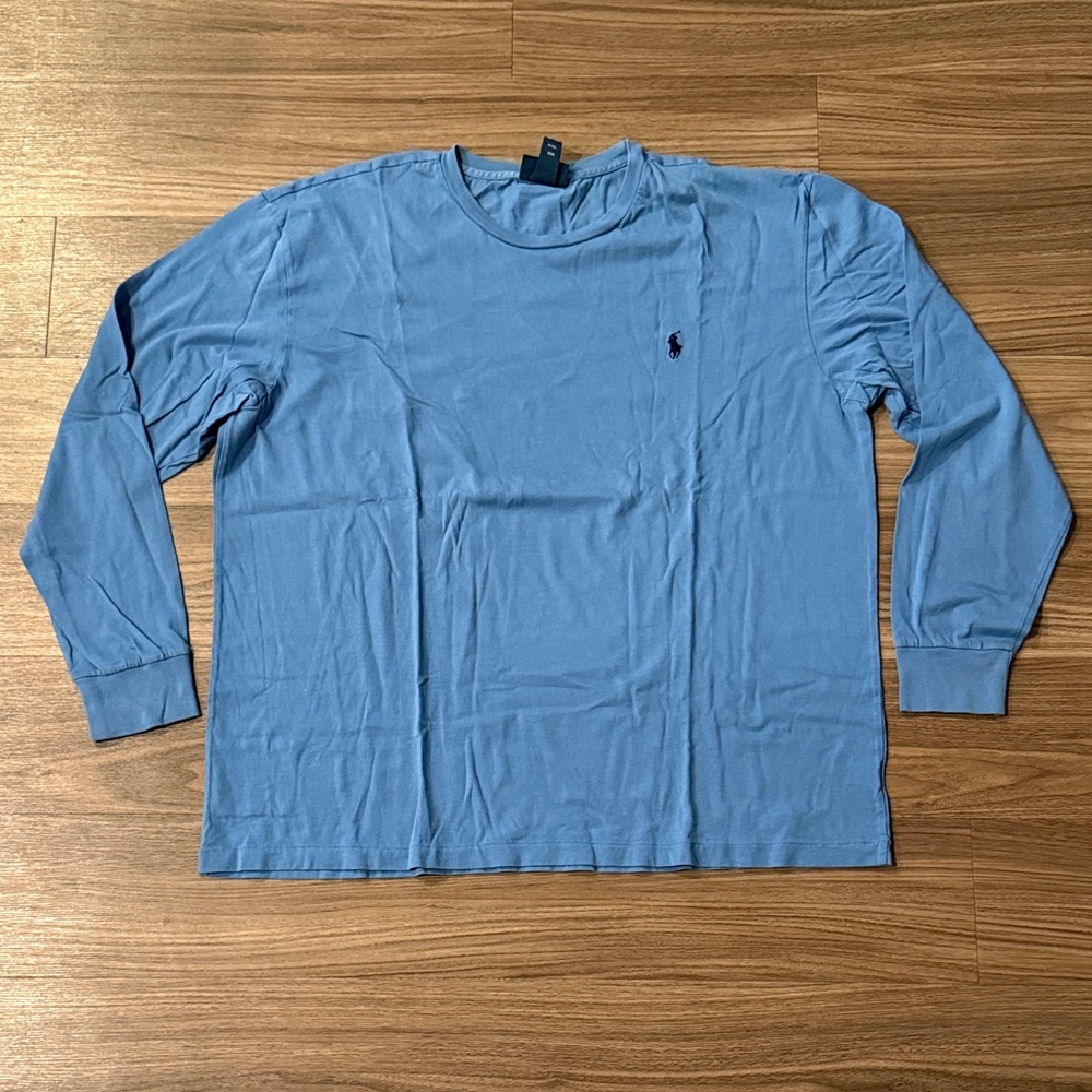 Polo by Ralph Lauren Men's Classic Blue Long Sleeve Tee